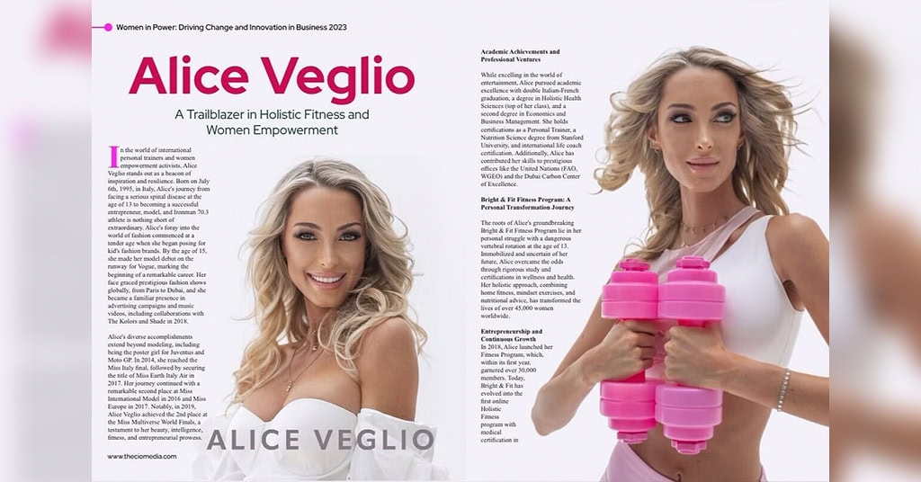 Top Influential Women in Fitness, CIO Global, 2023